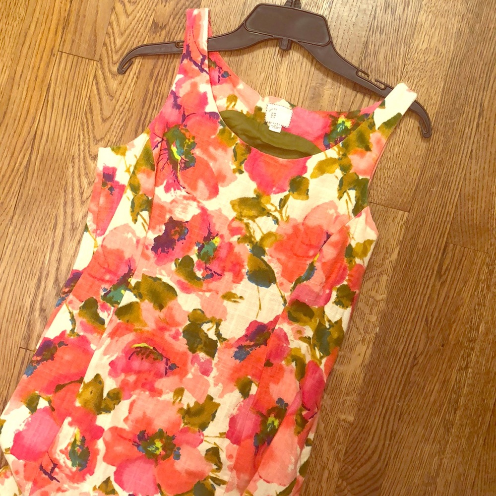 Pink Floral dress from Anthropologie
